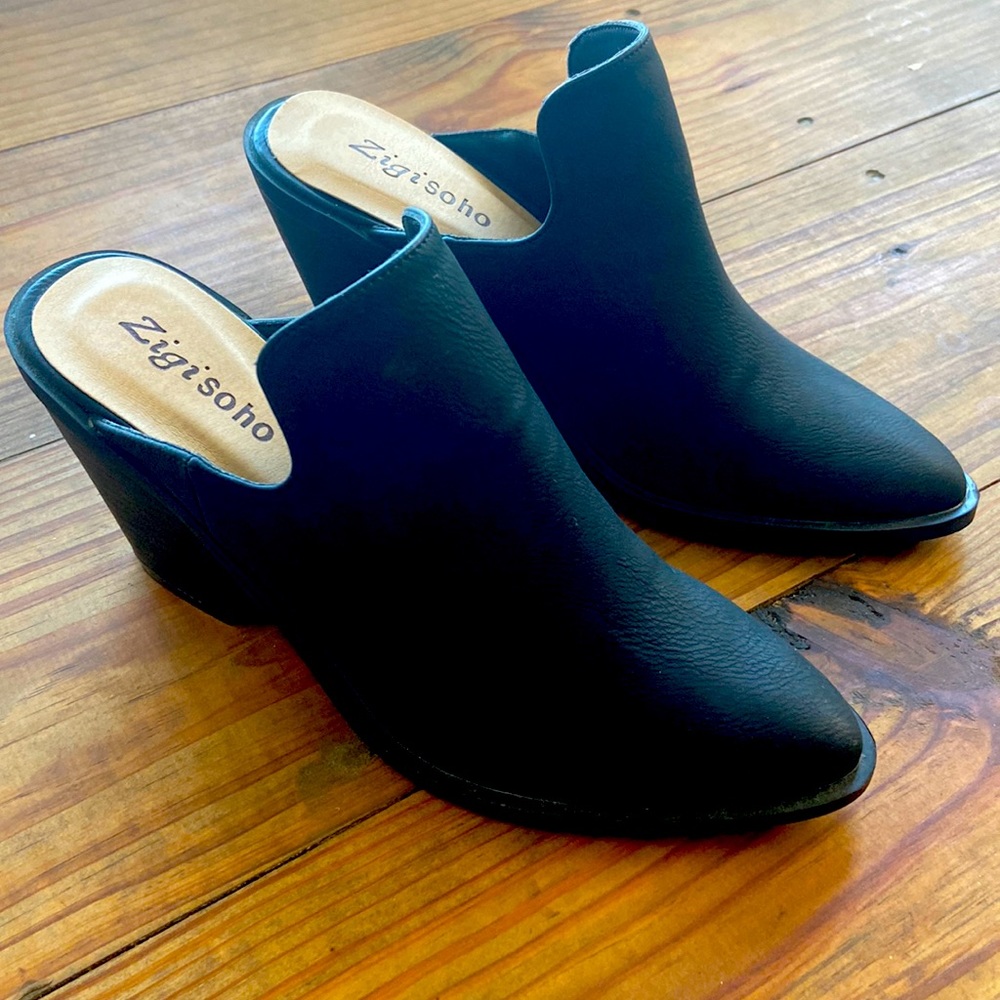 Ziti Soho black mules